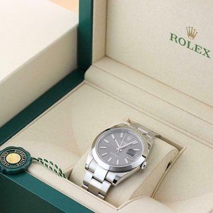 2020 Men's Rolex 41mm Gray Watch w/ box + paper